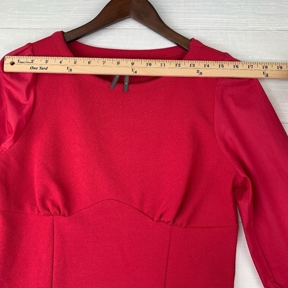 by Anthropologie Women's Long Sleeve Medium Pink Blouse with Ruffle Cuff Size M - Picture 3 of 9